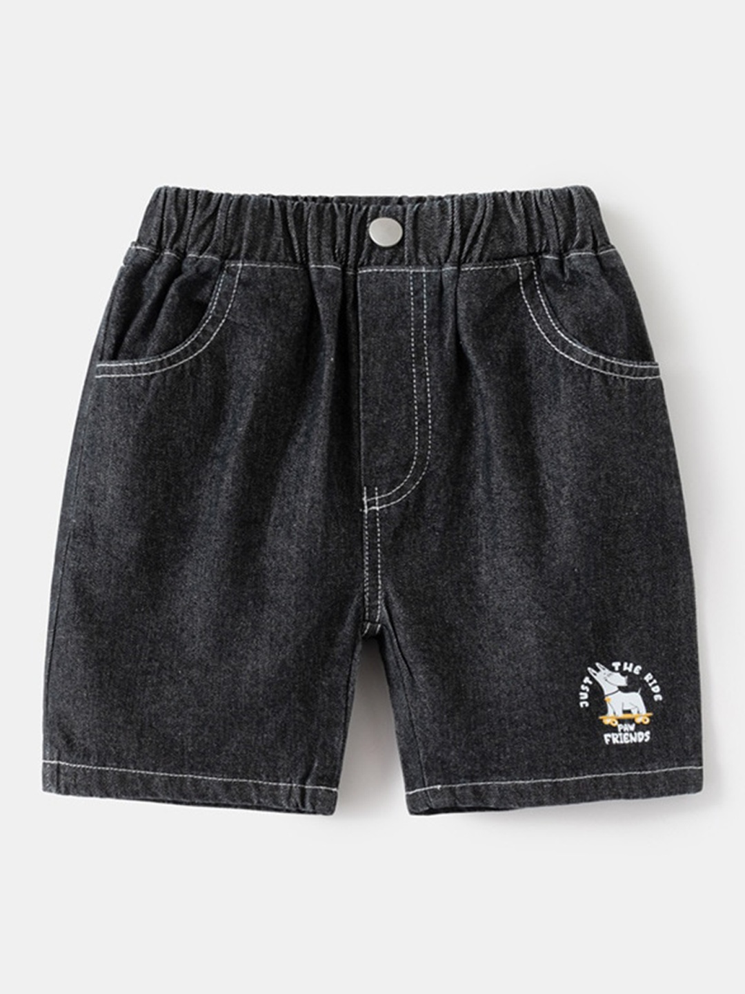 

StyleCast Black Boys Cotton Denim Shorts