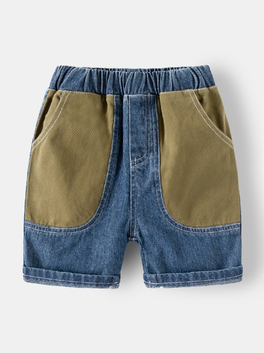 

StyleCast Boys Blue Mid Rise Cotton Denim Shorts