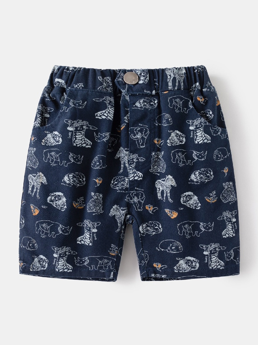 

StyleCast Boys Navy Blue Graphic Printed Mid Rise Shorts