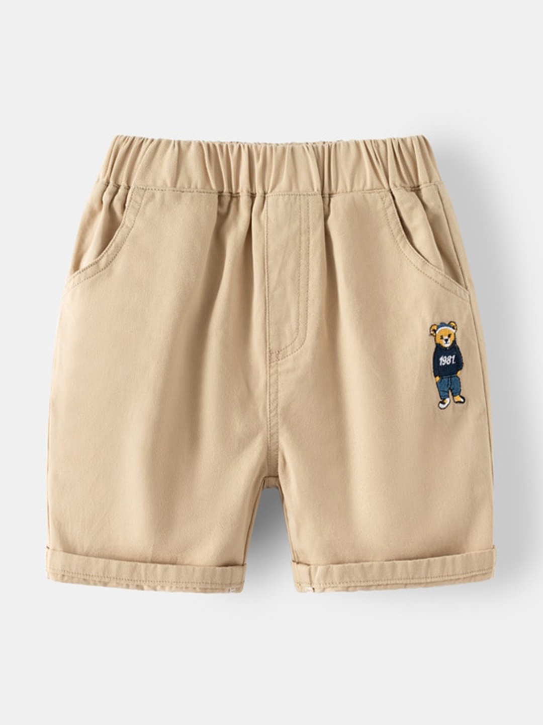 

StyleCast Boys Beige Mid Rise Cotton Shorts