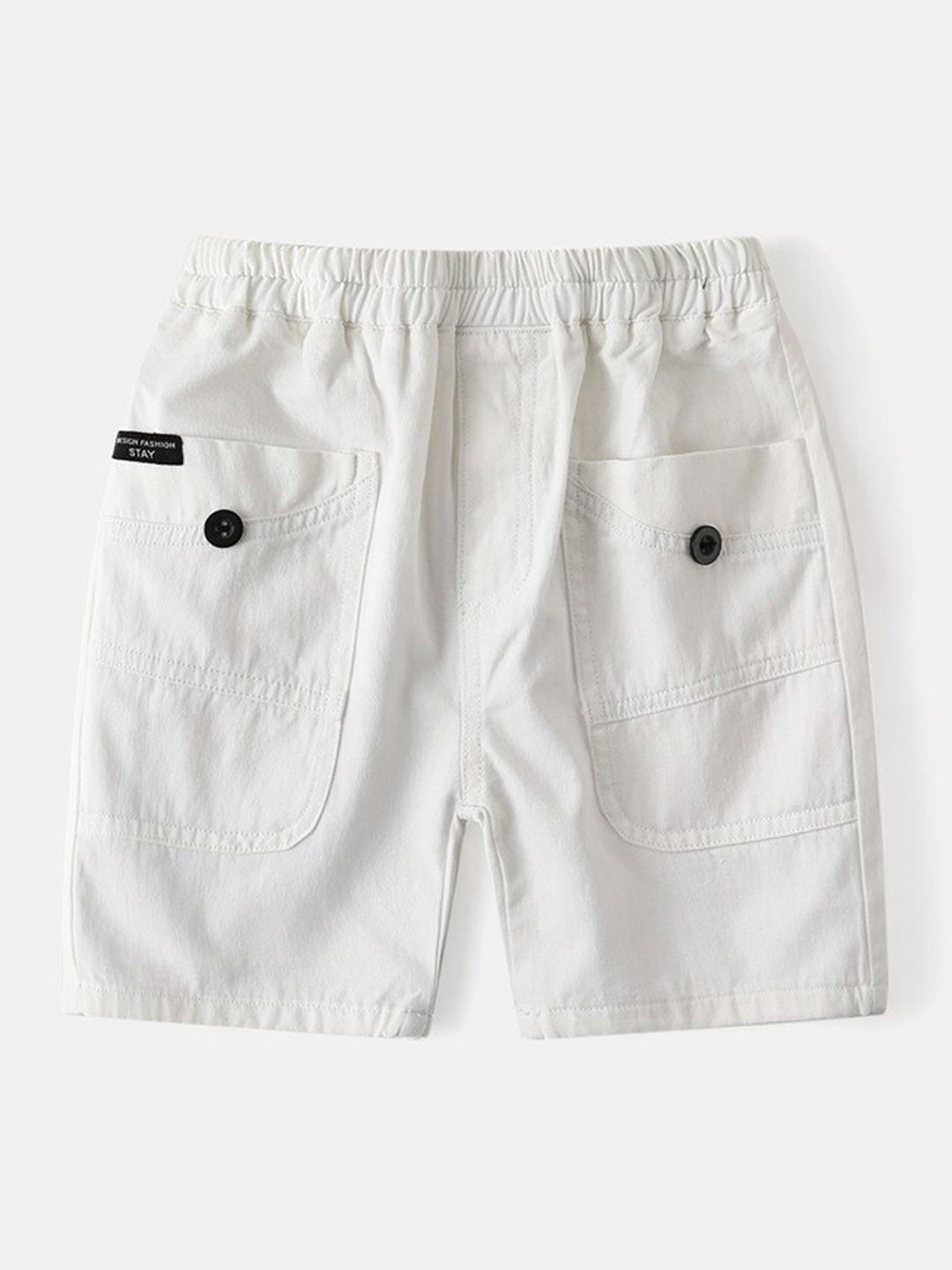 

StyleCast Boys White Mid Rise Cotton Shorts