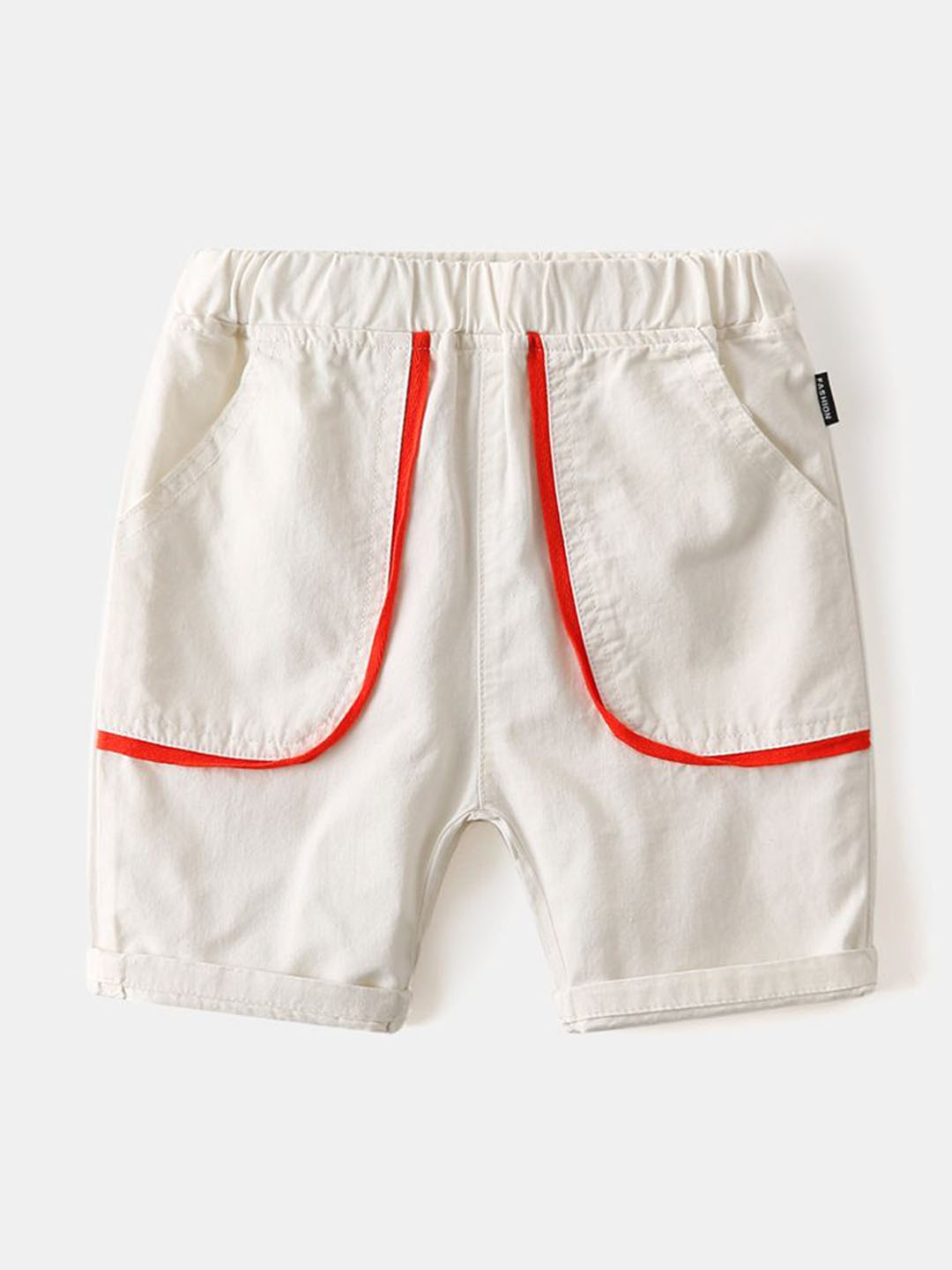 

StyleCast Boys Off White Mid-Rise Regular Fit Cotton Shorts