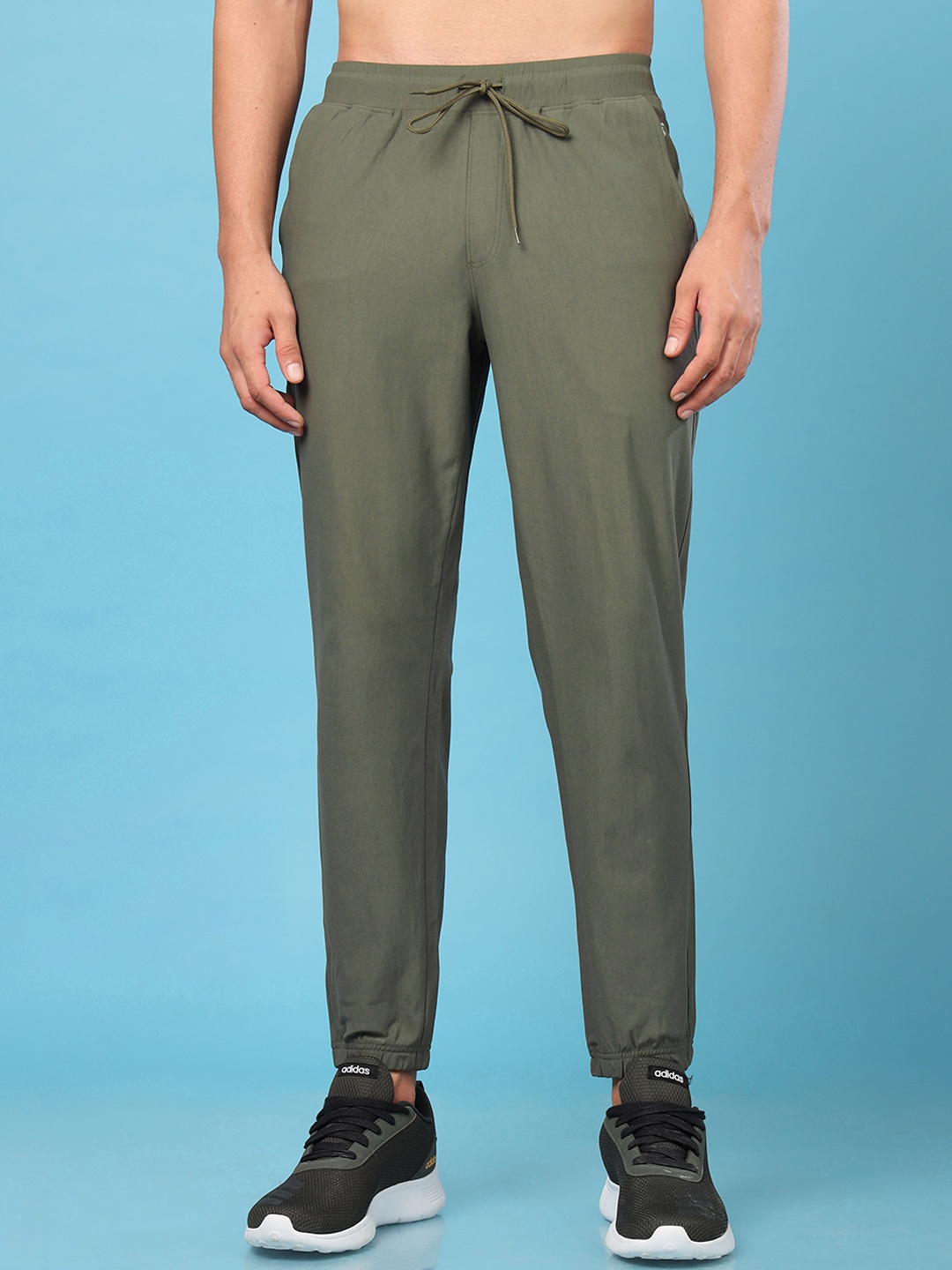

Technosport Men Mid-Rise Rapid-Dry Relaxed Fit Joggers, Green