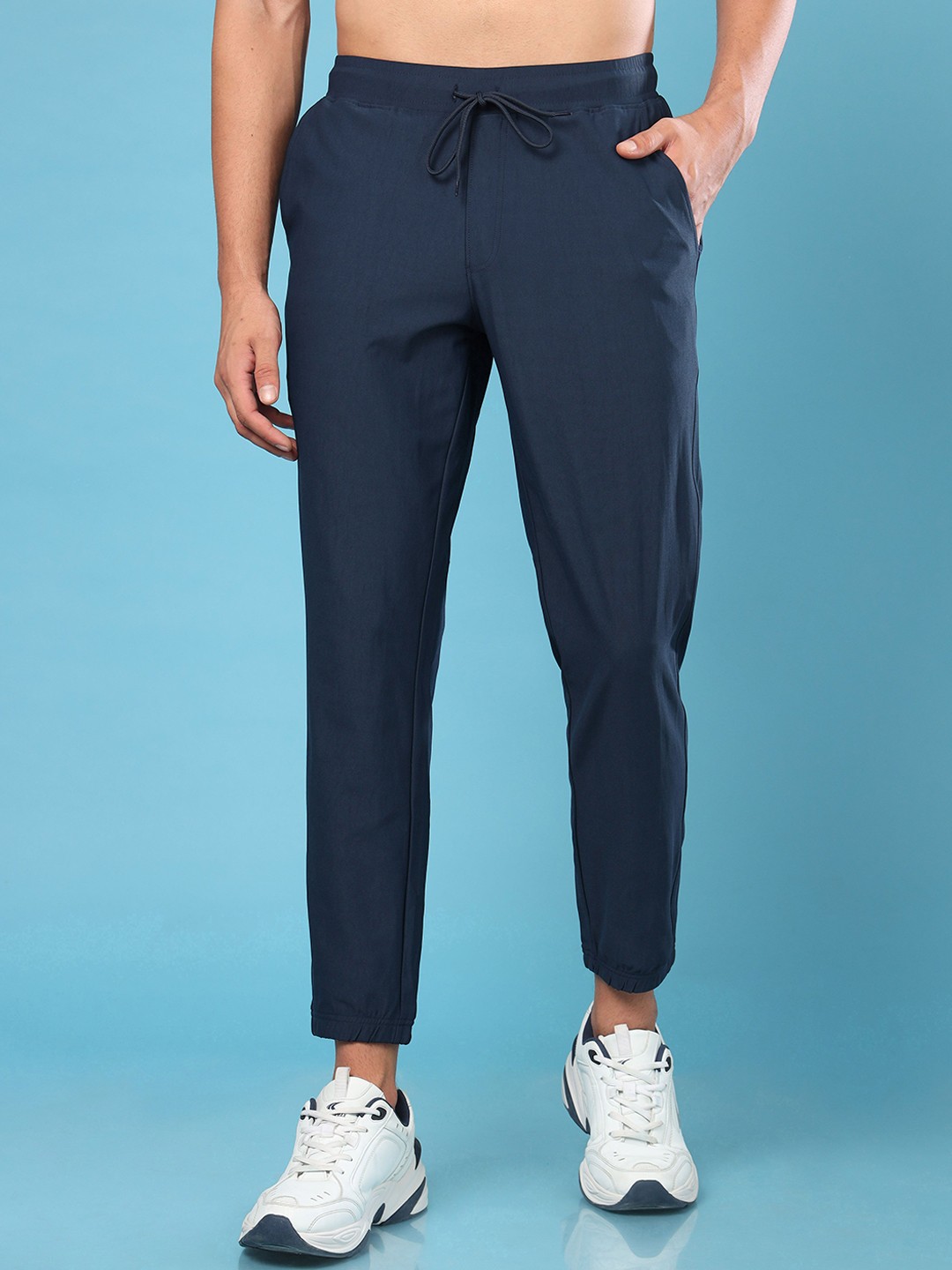 

Technosport Men Mid-Rise Rapid-Dry Relaxed Fit Joggers, Blue