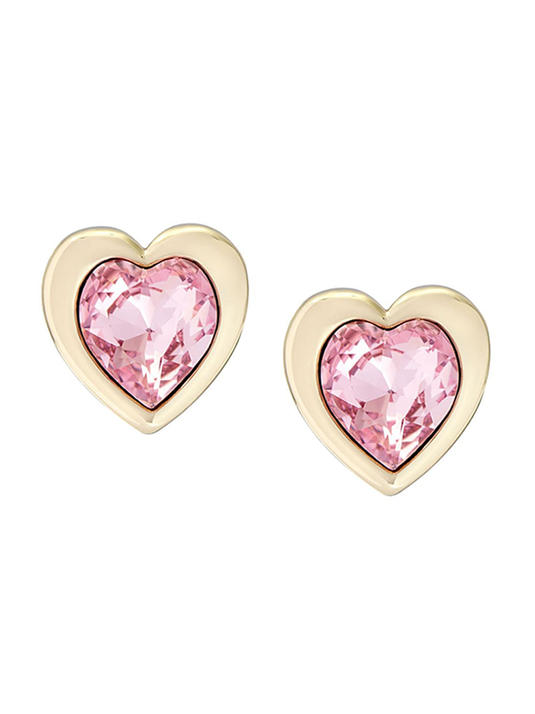 

Ted Baker Gold-Plated Crystals Studded Heart Shaped Studs Earrings