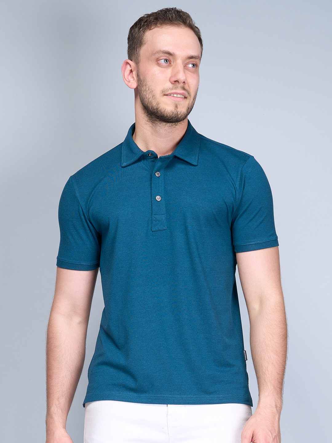 

INTERWOVE Polo Collar Bamboo Knitted T-shirt, Green