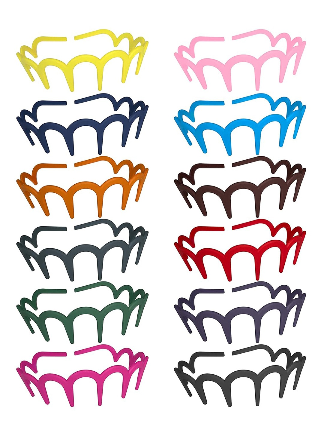 

ANNA CREATIONS Girls Set of 6 Hairband, Orange