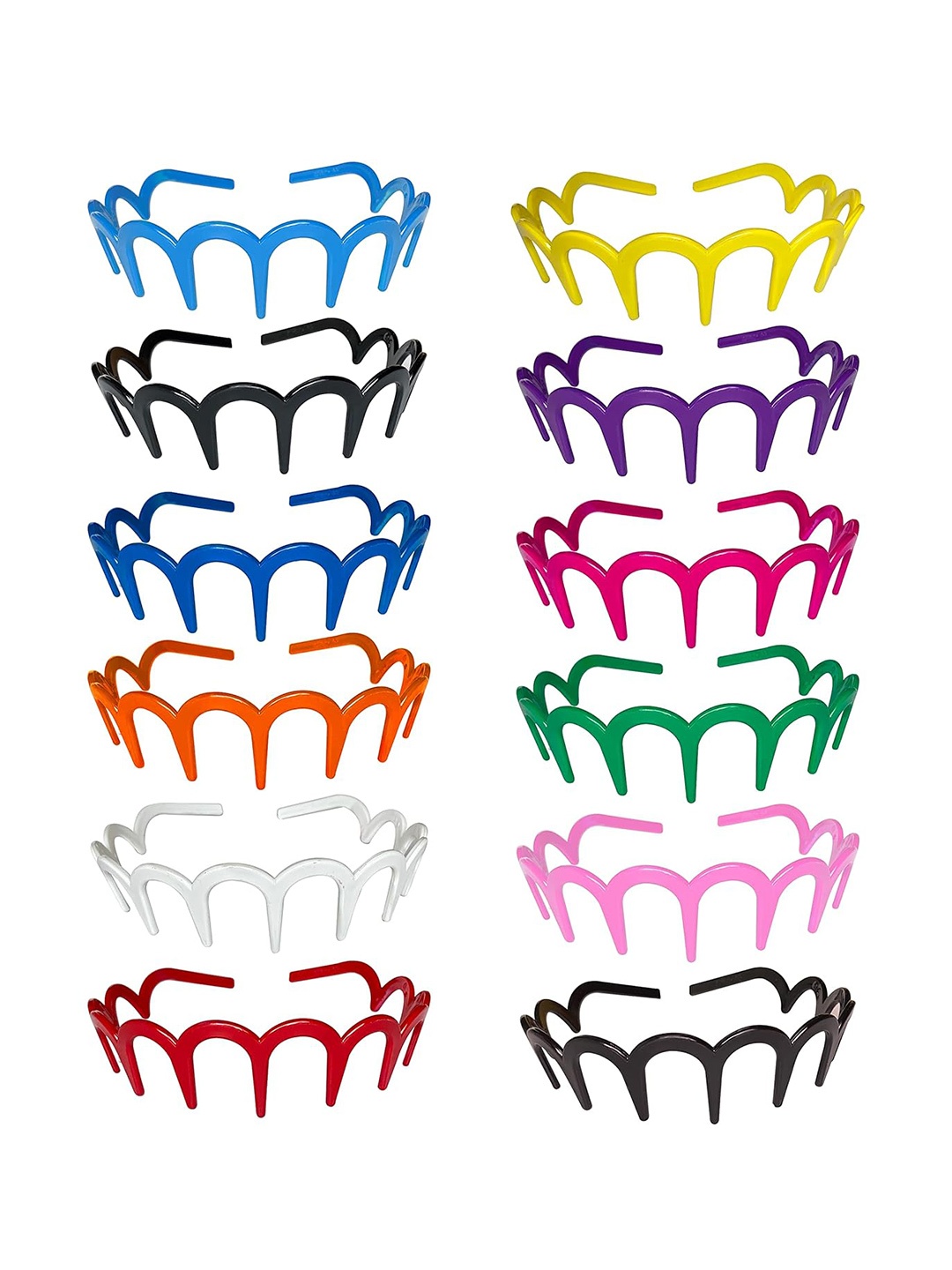 

ANNA CREATIONS Girls Set of 6 Hairbands, Pink