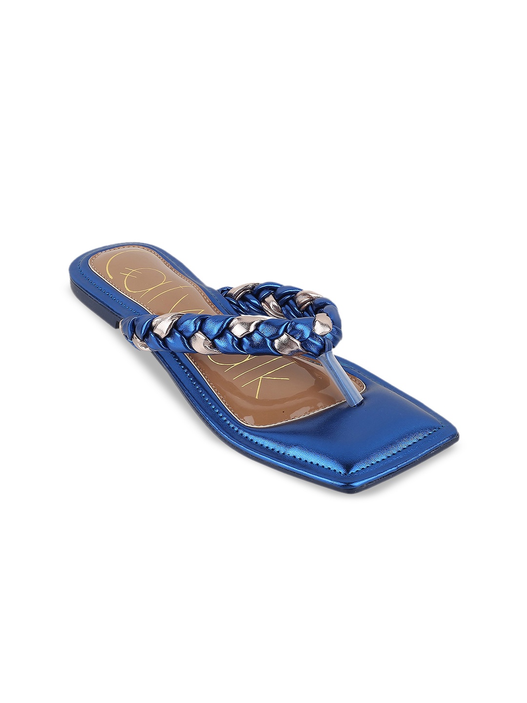 

Catwalk Textured Open Toe Flats, Blue