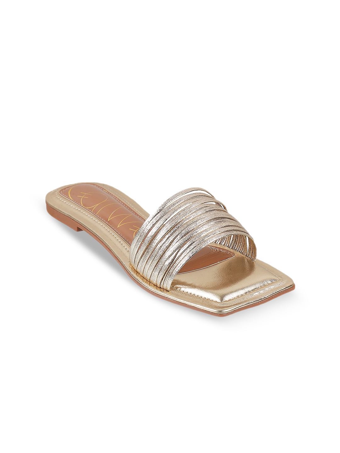 

Catwalk Embellished Open Toe Flats, Gold