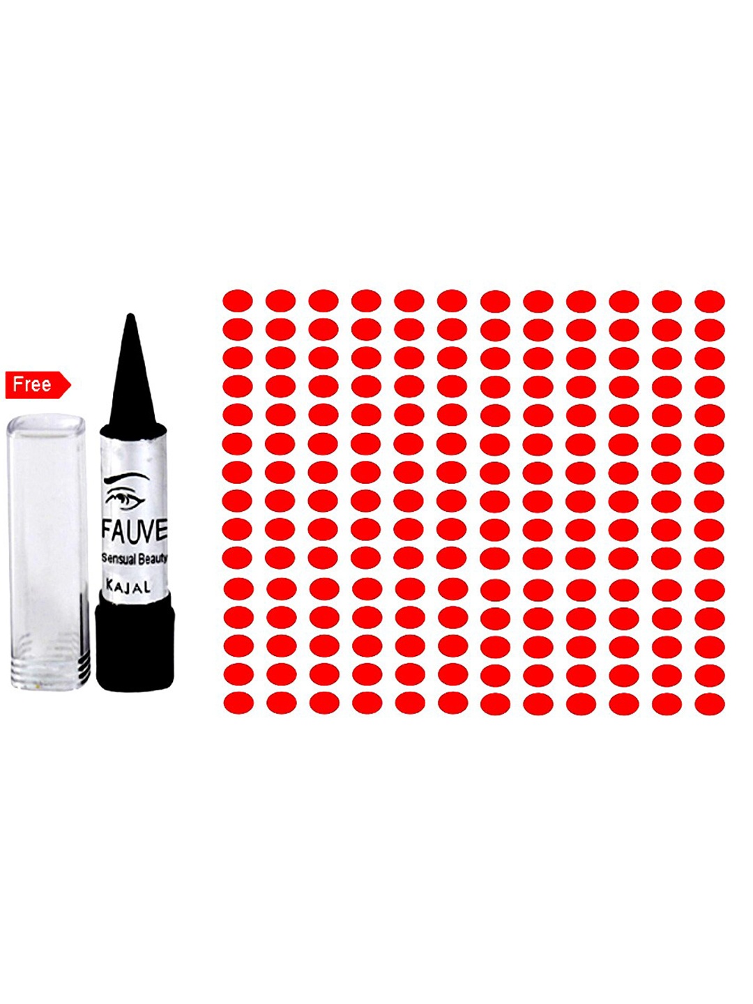 

Glamyou Fashionable Liquid Bindi With Kajal, Red