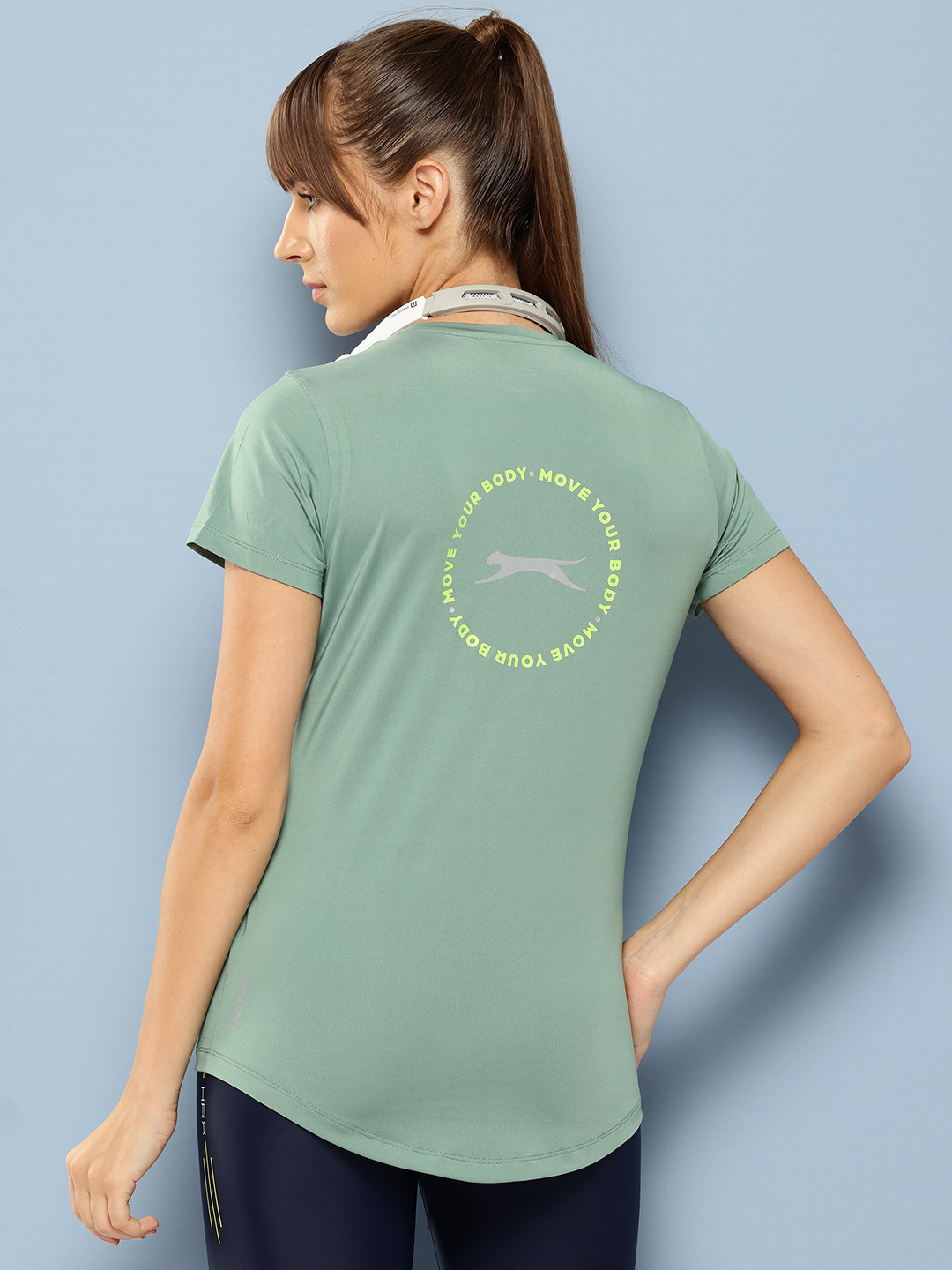

Slazenger Typography Printed Ultra Dry Sports T-shirt, Green