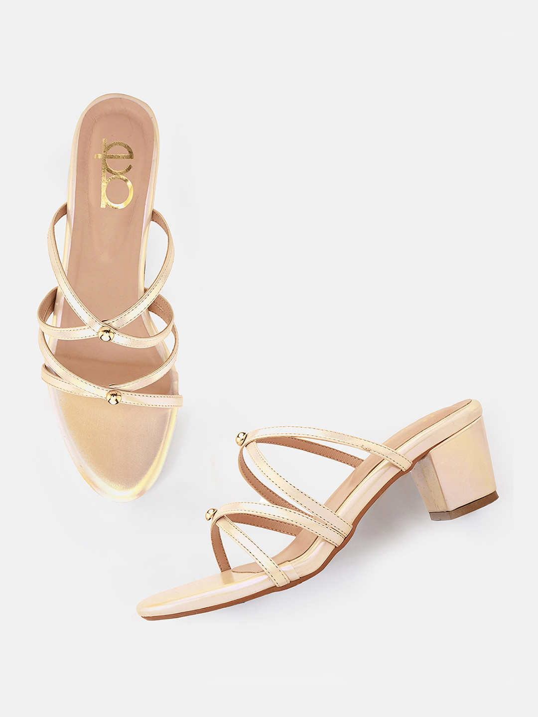 

Elevato Basics Women Revit Strappy Open Toe Block Heels, Cream