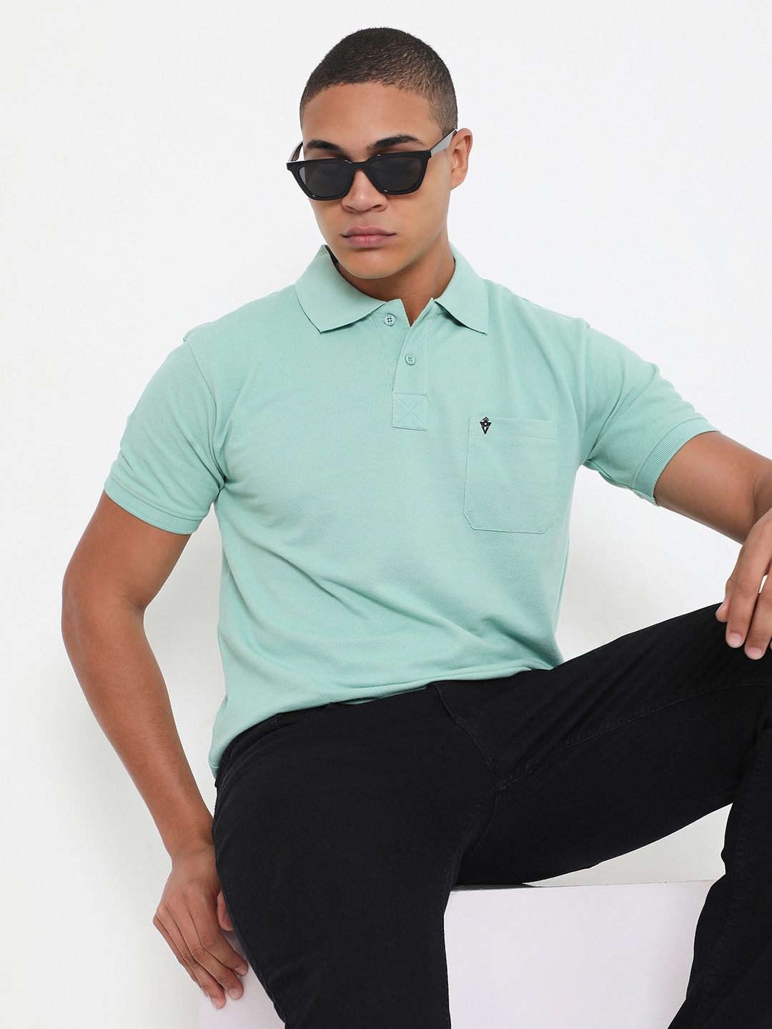 

VIP Polo Collar Cotton T-shirt, Green
