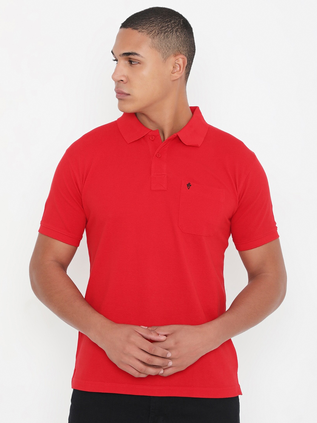 

VIP Polo Collar Cotton T-shirt, Red