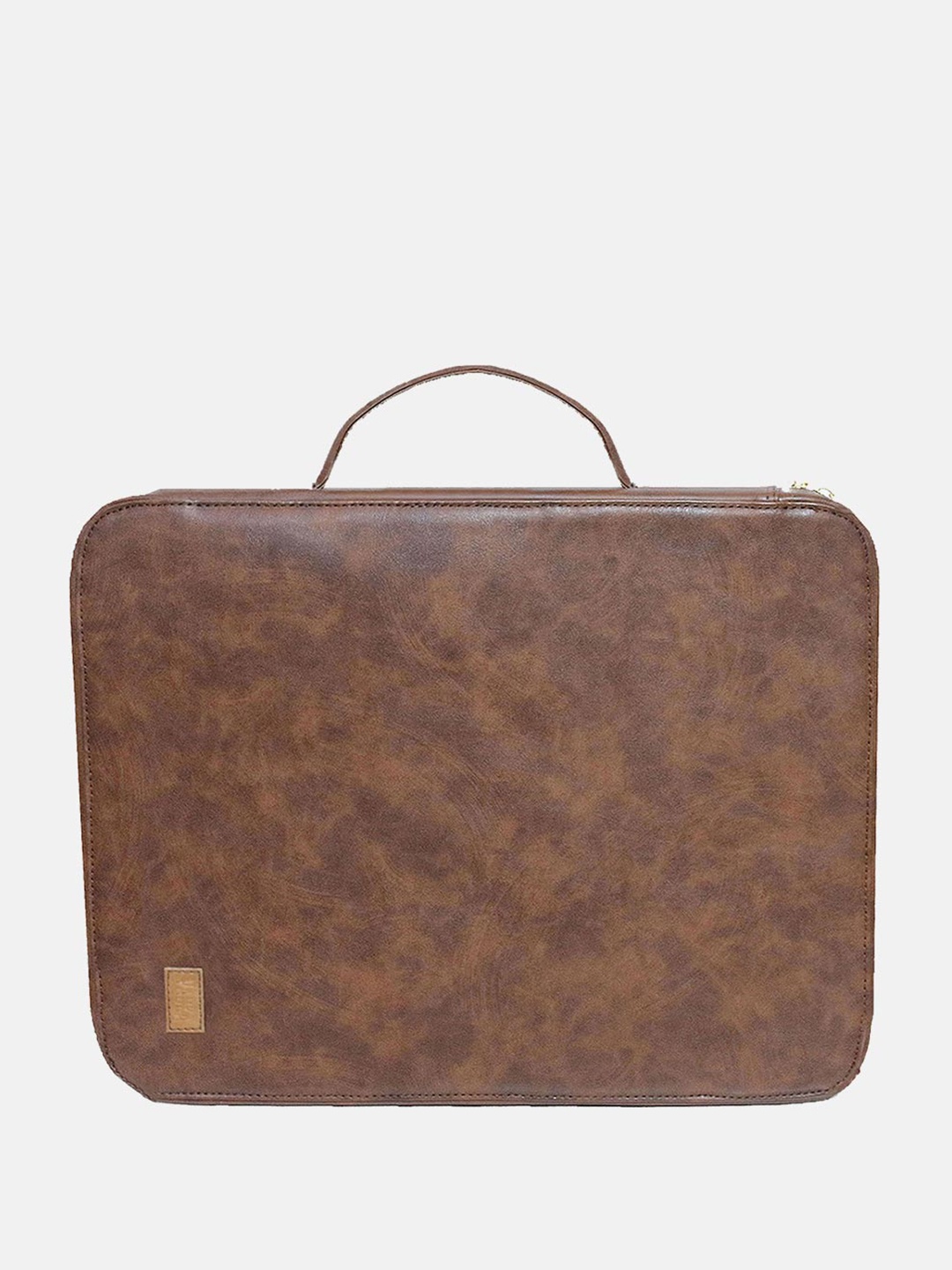 

VASKA Women Textured Laptop Bag Up to 14 inch, Brown