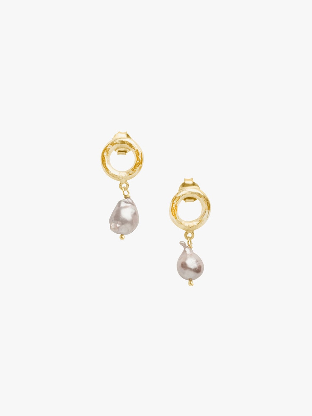 

EQUIIVALENCE 14KT Gold-Plated Pearls Circular Drop Earrings