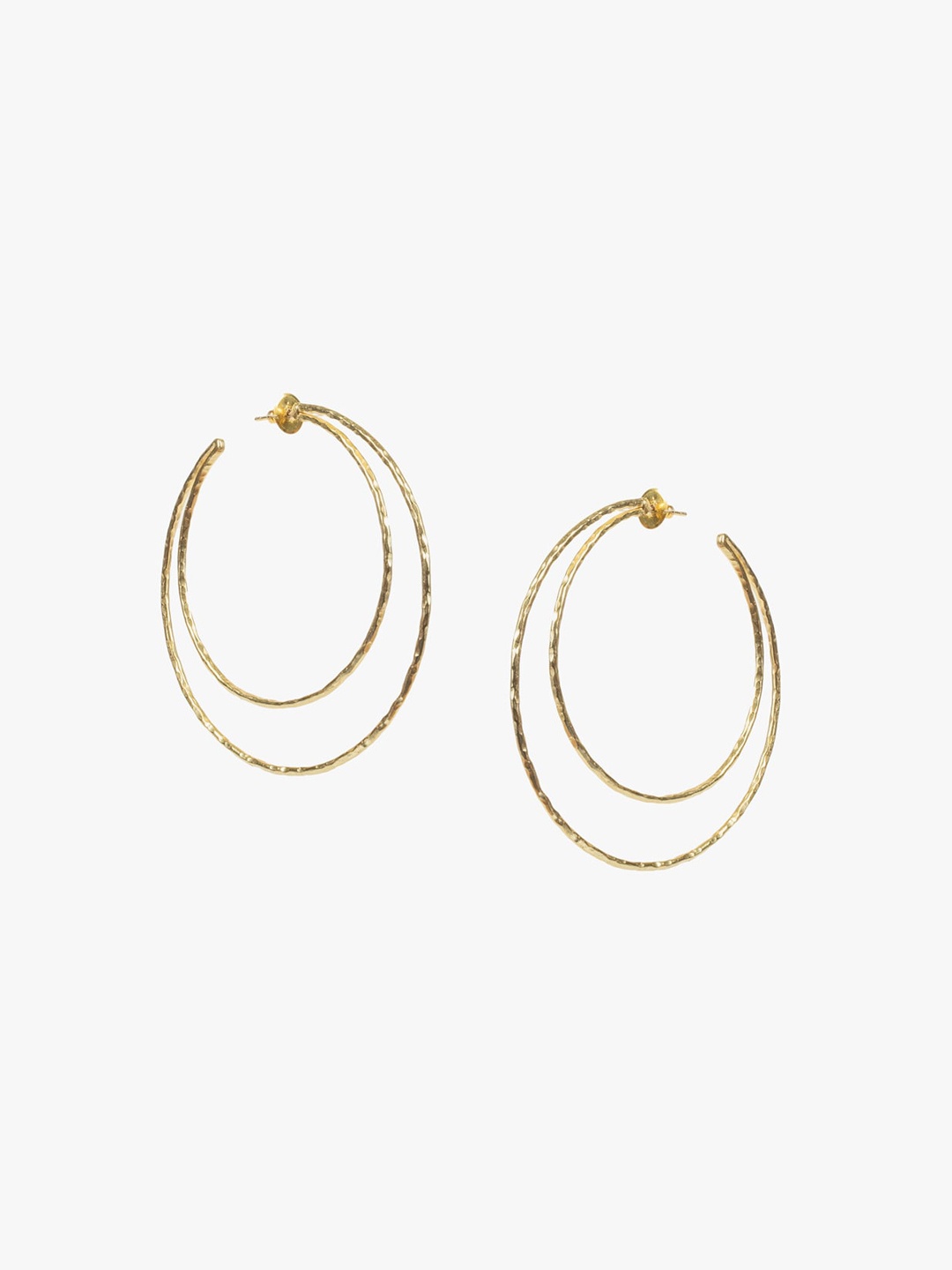 

EQUIIVALENCE 14KT Gold-Plated Crescent Shaped Hoop Earrings