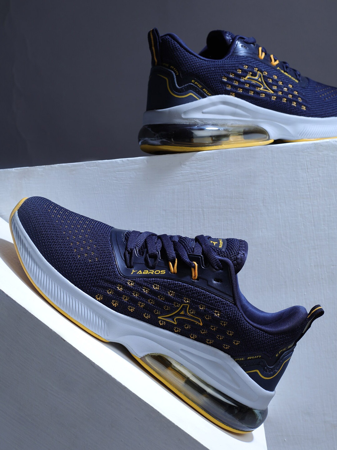 

ABROS Men Running Shoes, Navy blue