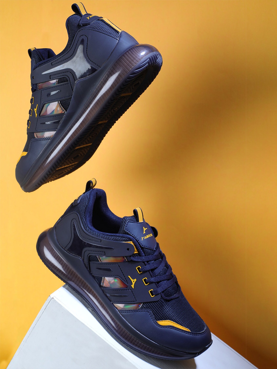 

ABROS Men Running Shoes, Navy blue