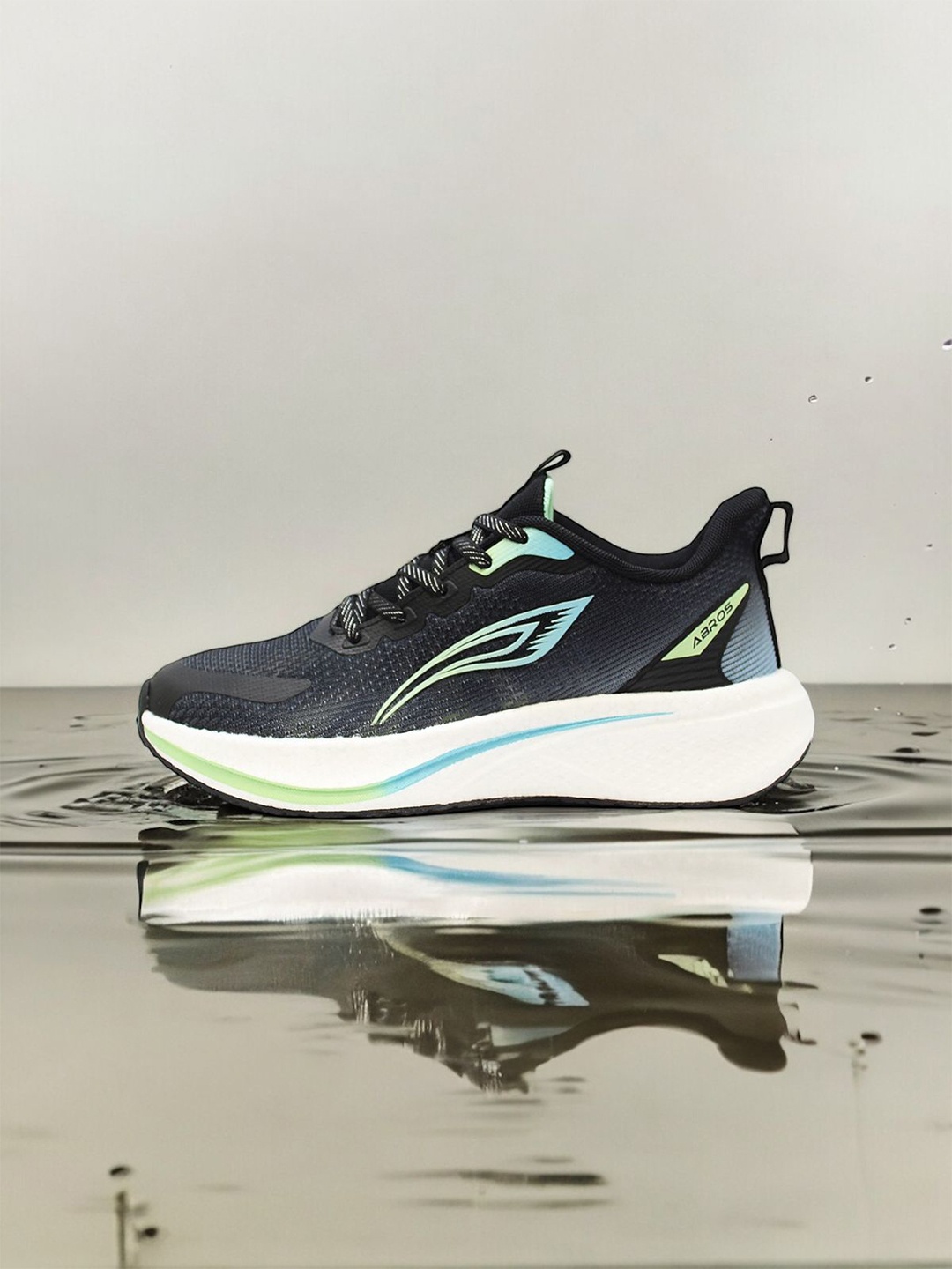 

ABROS Men Running Shoes, Black