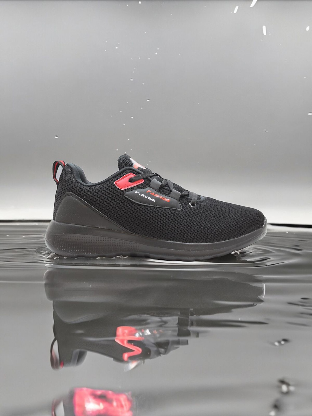 

ABROS Men Mesh Running Shoes, Black