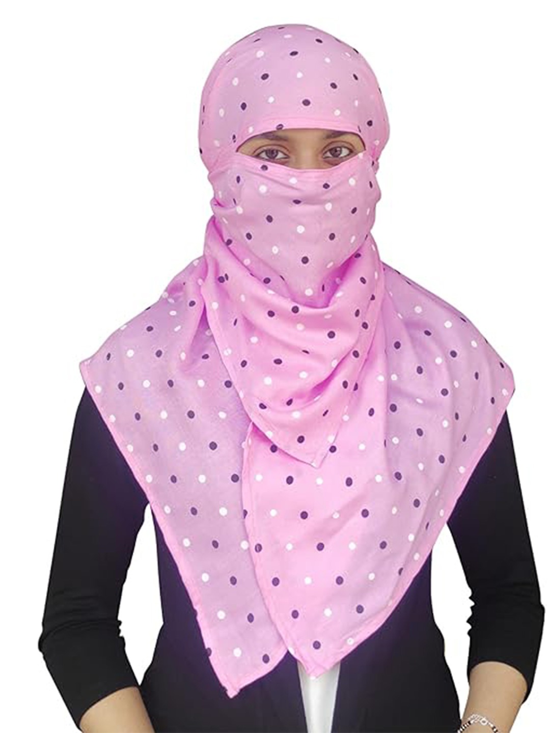 

SWITCHON Polka Dots Printed Scarf, Pink