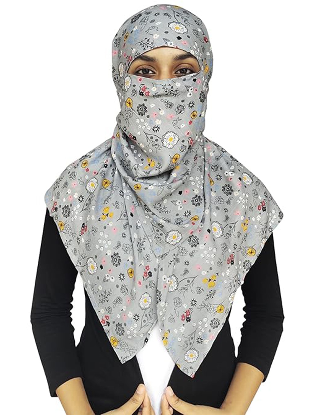 

SWITCHON Women Printed Scarf, Grey