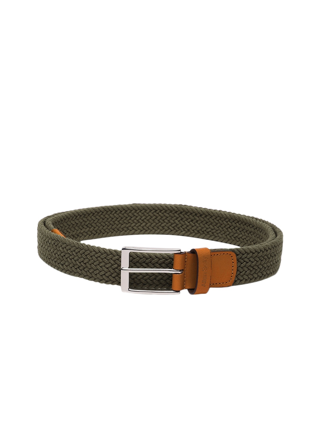 

Allen Solly Men Woven Design Stretchable Belt, Olive