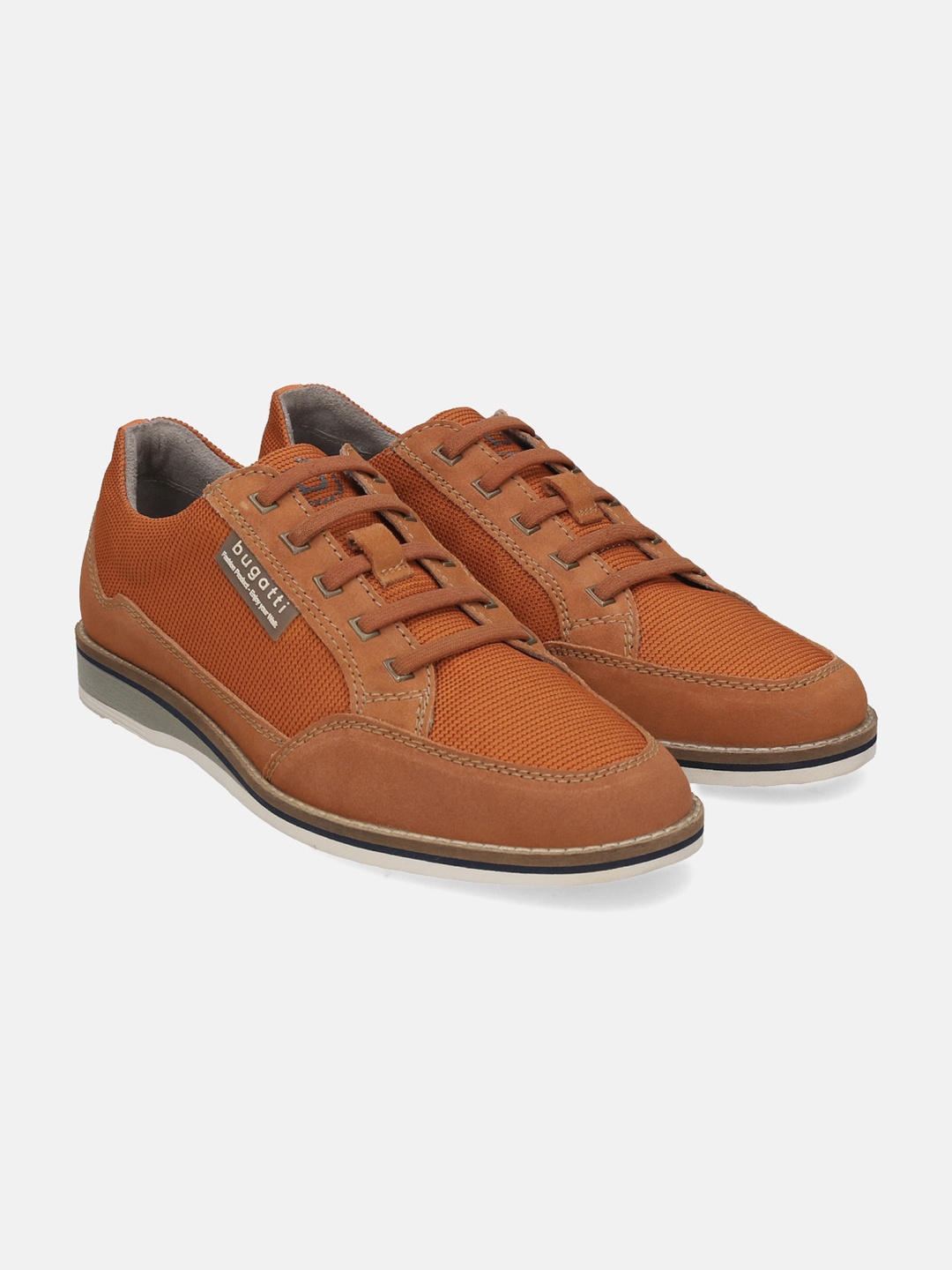 

Bugatti Men Round Toe Textile Sneakers, Orange