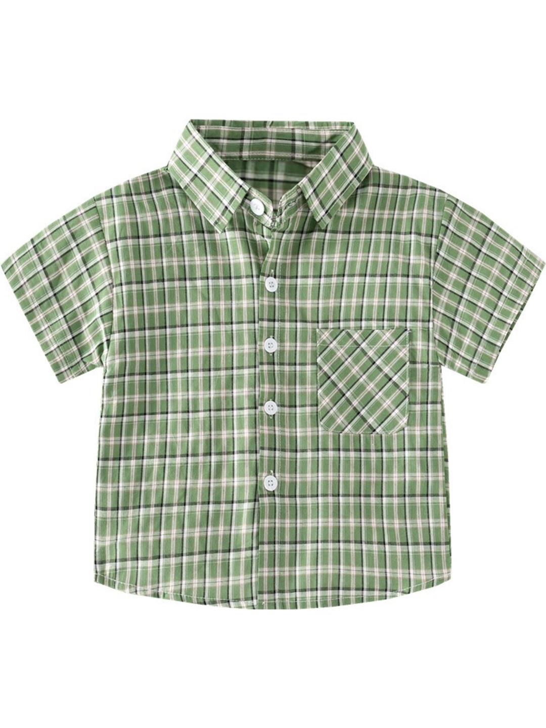 

StyleCast Boys Tartan Checks Opaque Checked Casual Shirt, Green