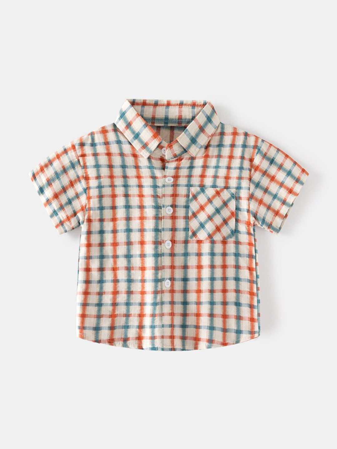 

StyleCast Boys White & Red Checked Regular Fit Casual Shirt