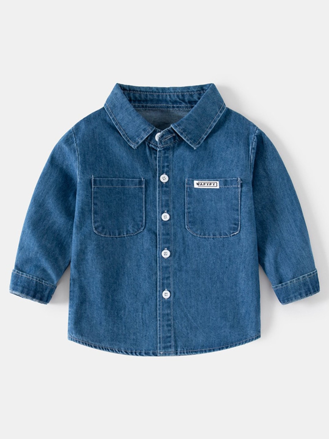 

StyleCast Boys Blue Spread Collar Cotton Casual Shirt