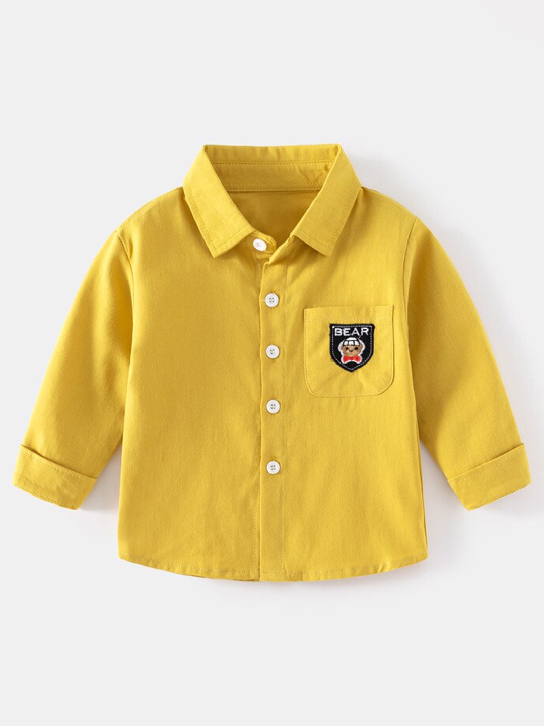 

StyleCast Boys Spread Collar Long Sleeves Cotton Regular Fit Casual Shirt, Yellow