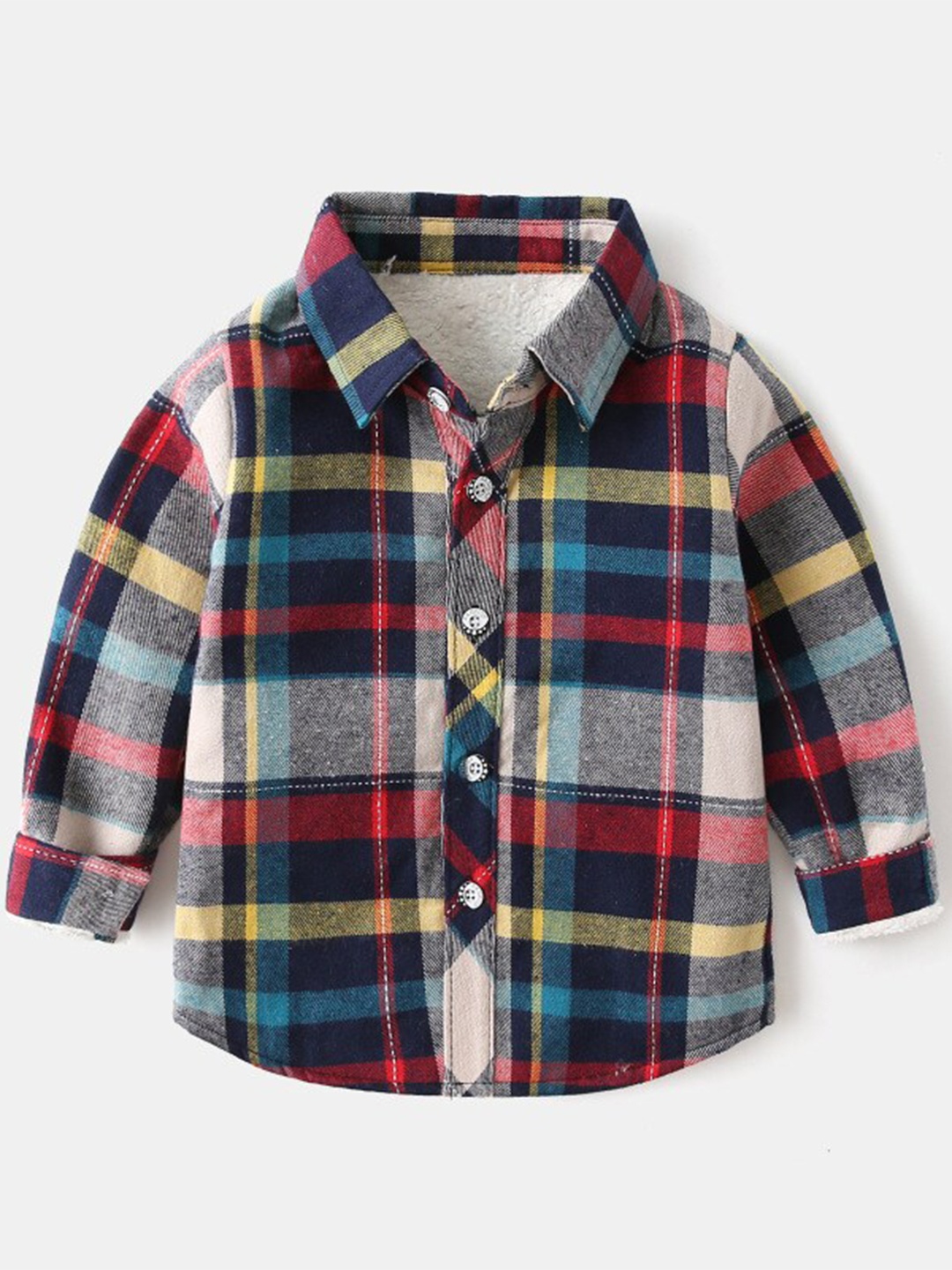 

StyleCast Boys Black & Red Spread Collar Checked Cotton Casual Shirt
