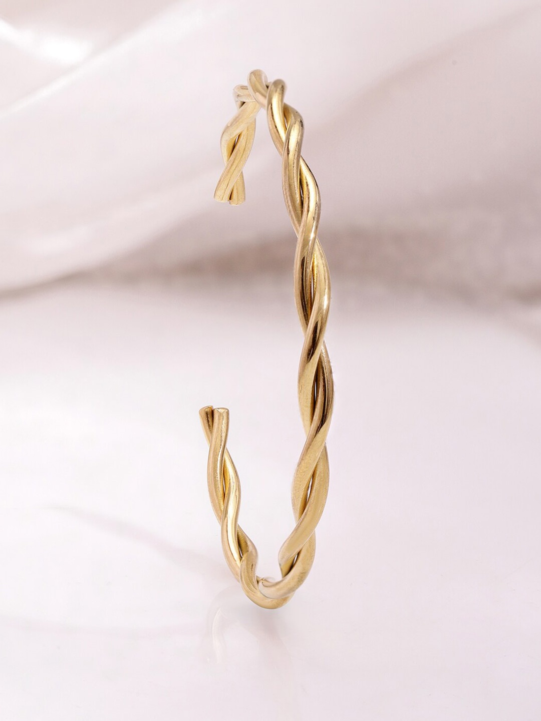 

Rubans 18KT Gold-Plated Stainless Steel Tarnish Free Waterproof Demi-Fine Kada Bracelet