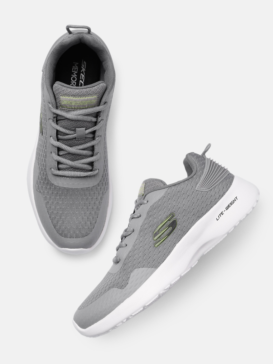 

Skechers Men DYNAMIGHT Textured Sneakers, Grey