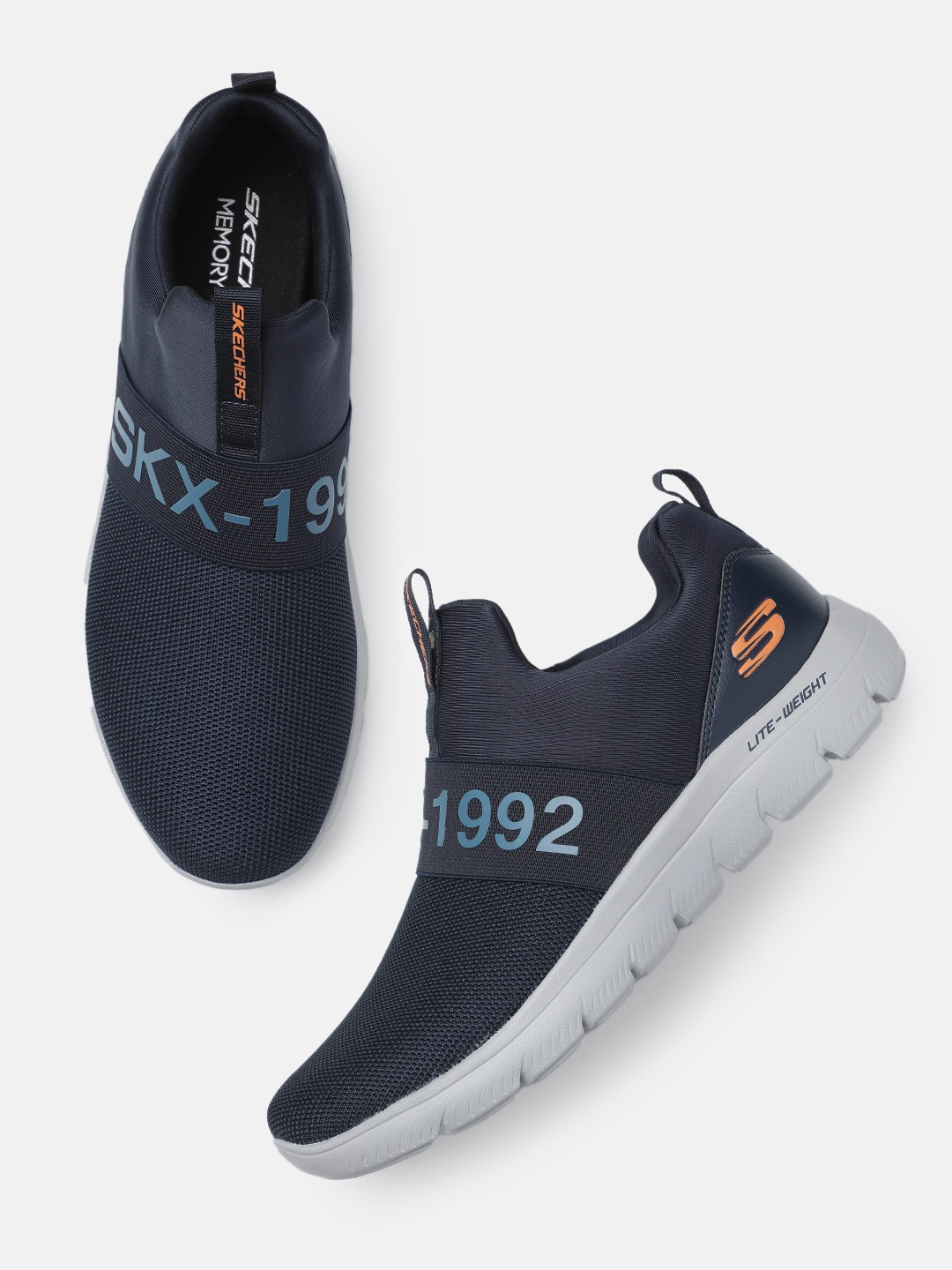 

Skechers Men SUMMITS Slip-On Sneakers, Navy blue