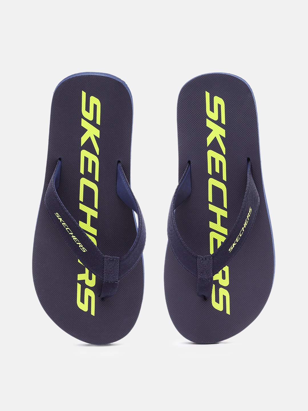 

Skechers Men Brand Logo Printed Thong Flip-Flops, Navy blue