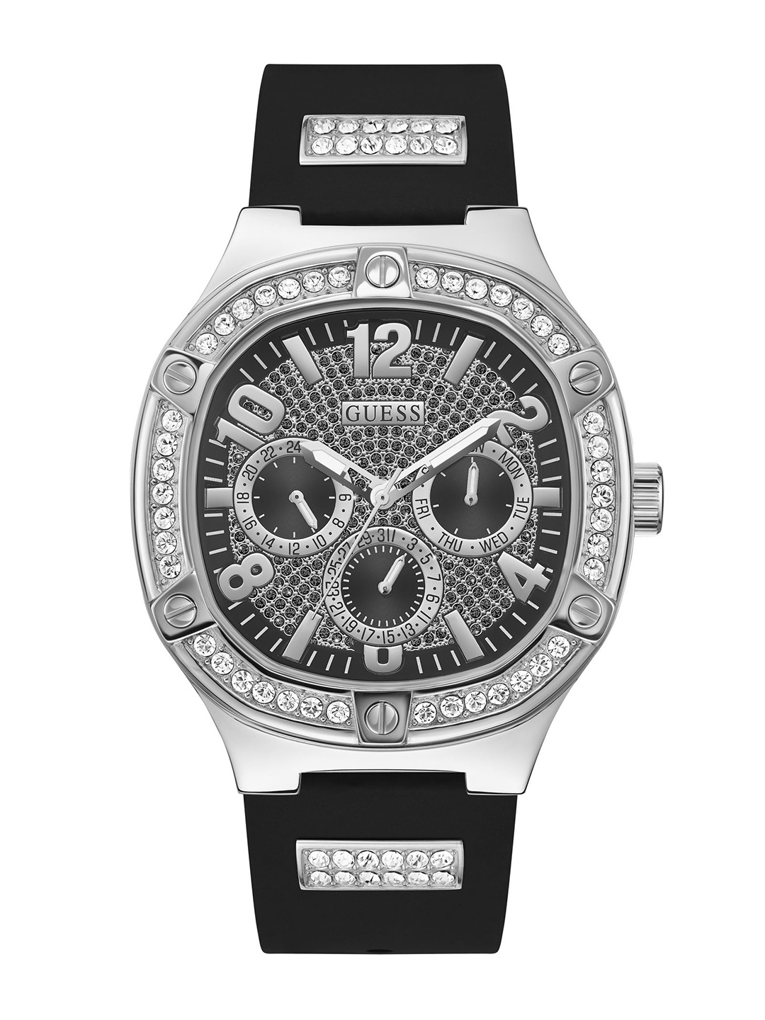 

GUESS Men Dial & Straps Analogue Multi Function Watch- GW0641G1, Black