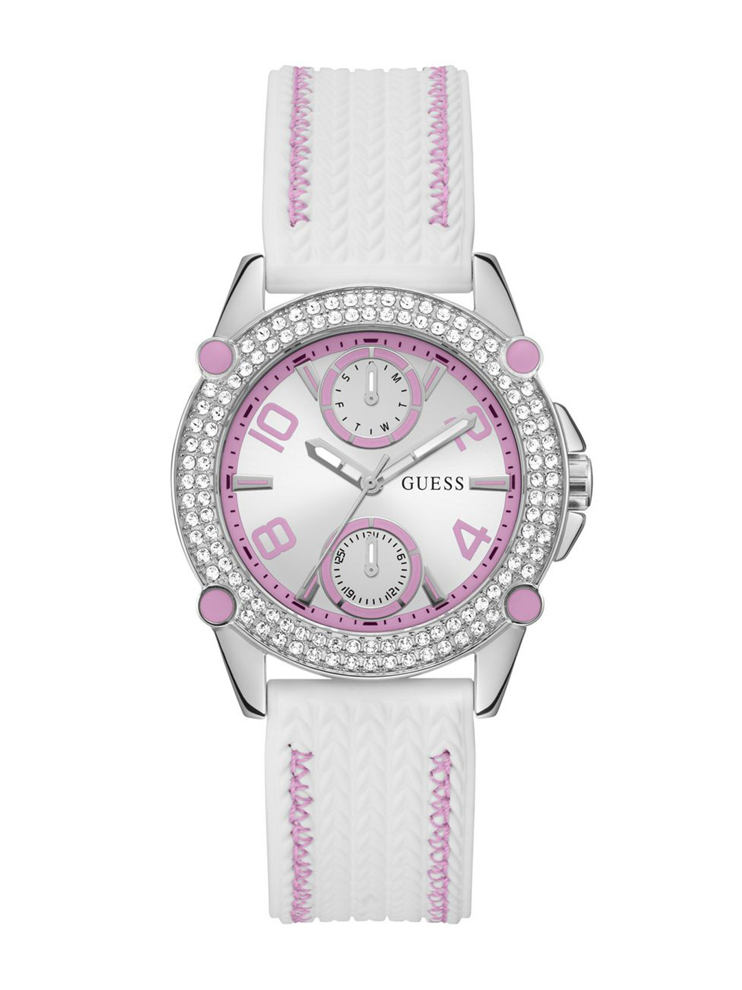 

GUESS Women Regular Straps Analogue Multi Function Watch GW0554L1, White