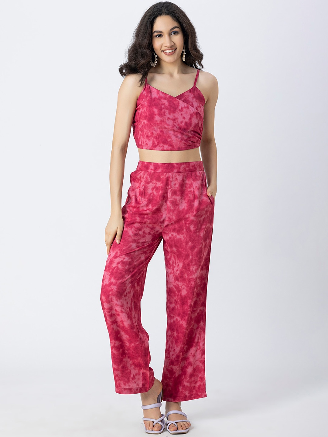 

Moomaya Printed Top & Trousers, Pink