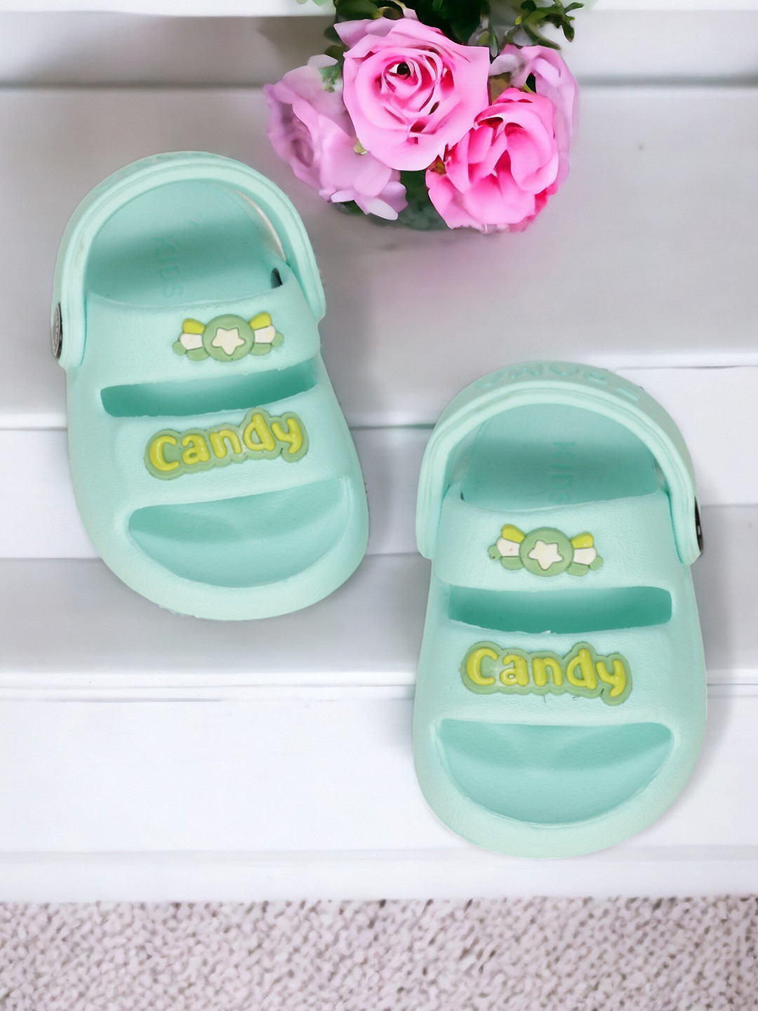 

Lil Lollipop Kids Self Design Anti-Slip Rubber Clogs, Green