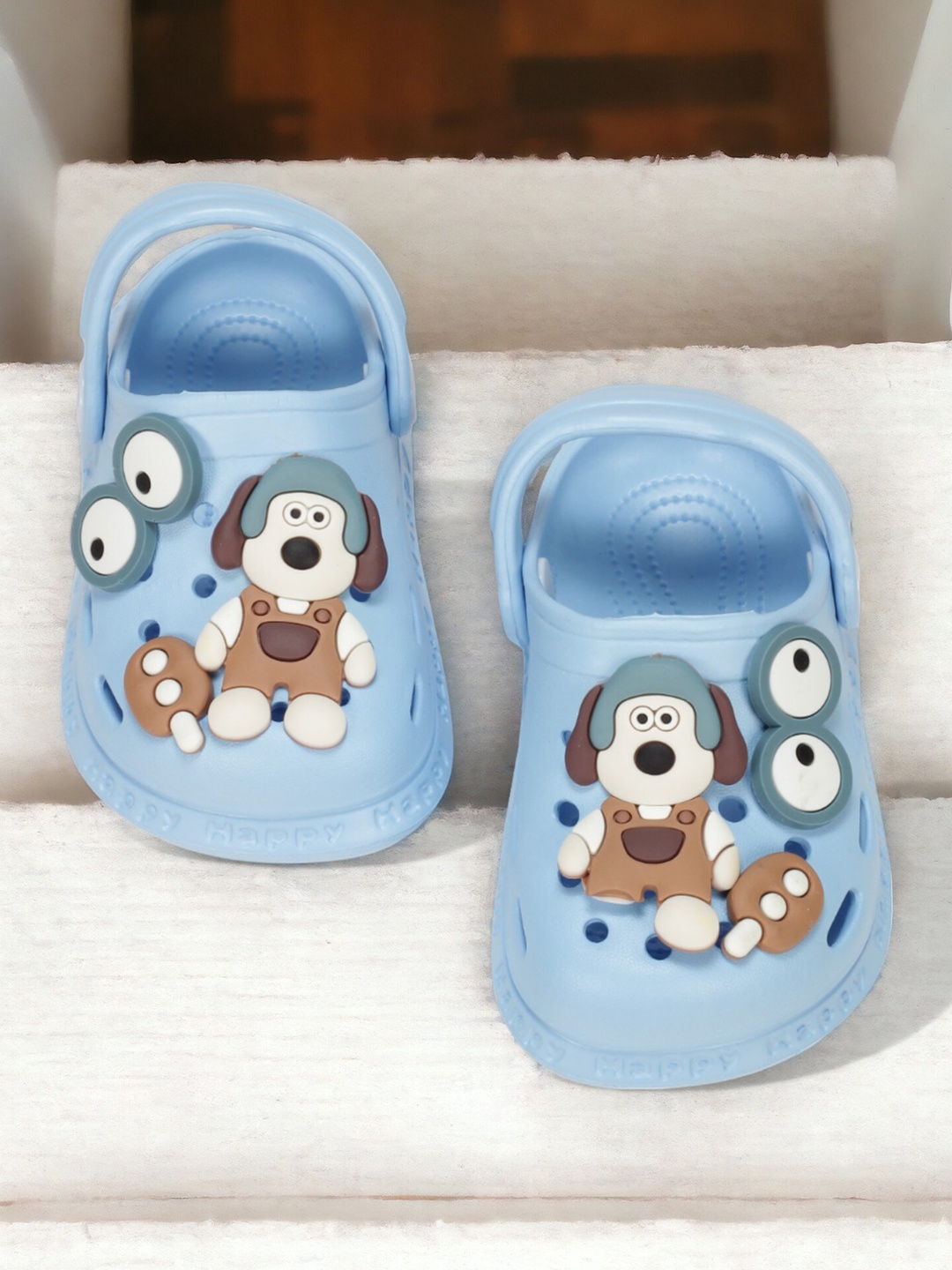 

Lil Lollipop Kids Dog Self Design Anti-Slip Rubber Clogs, Blue