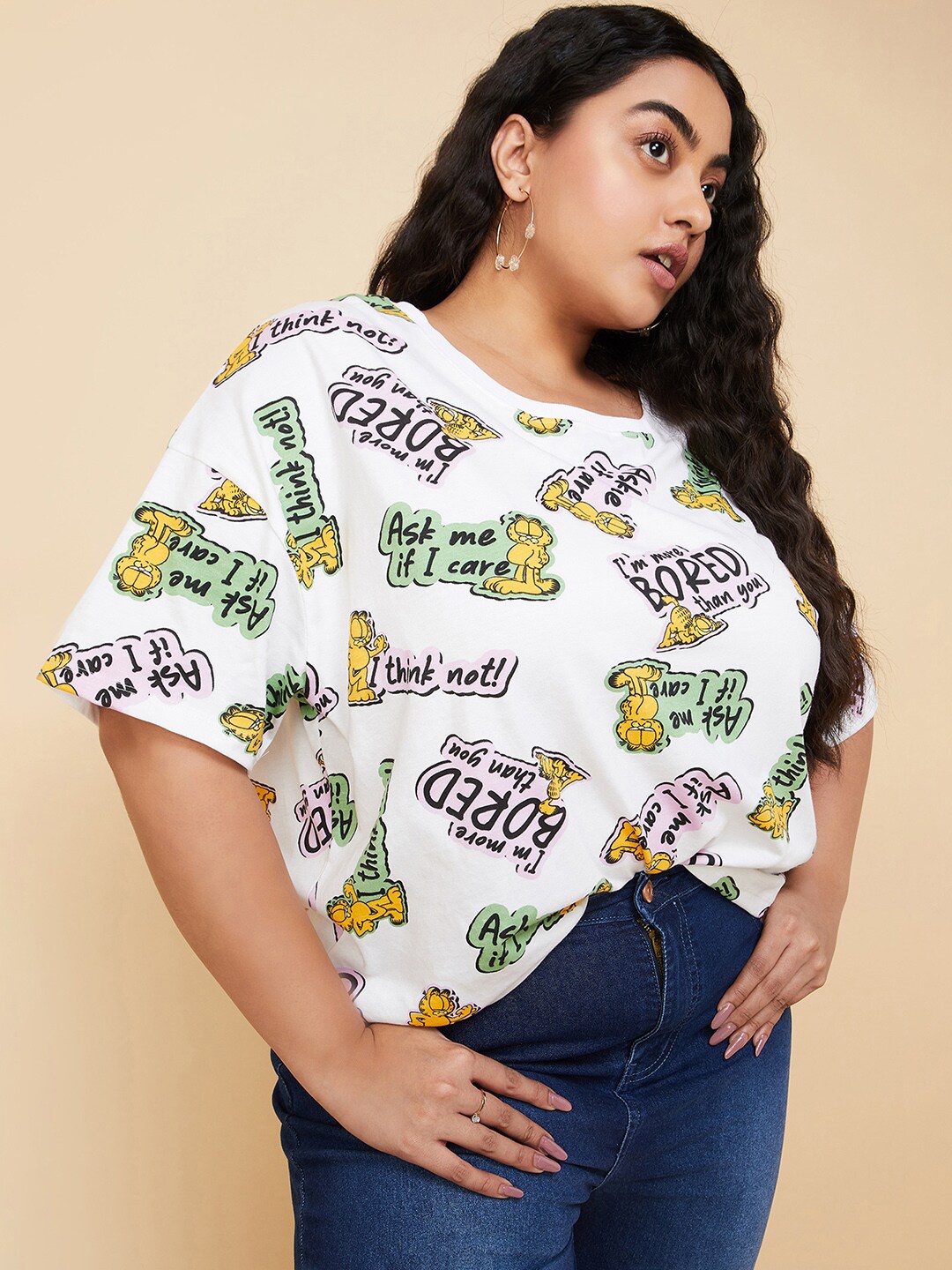 

max Women Printed T-shirt, White