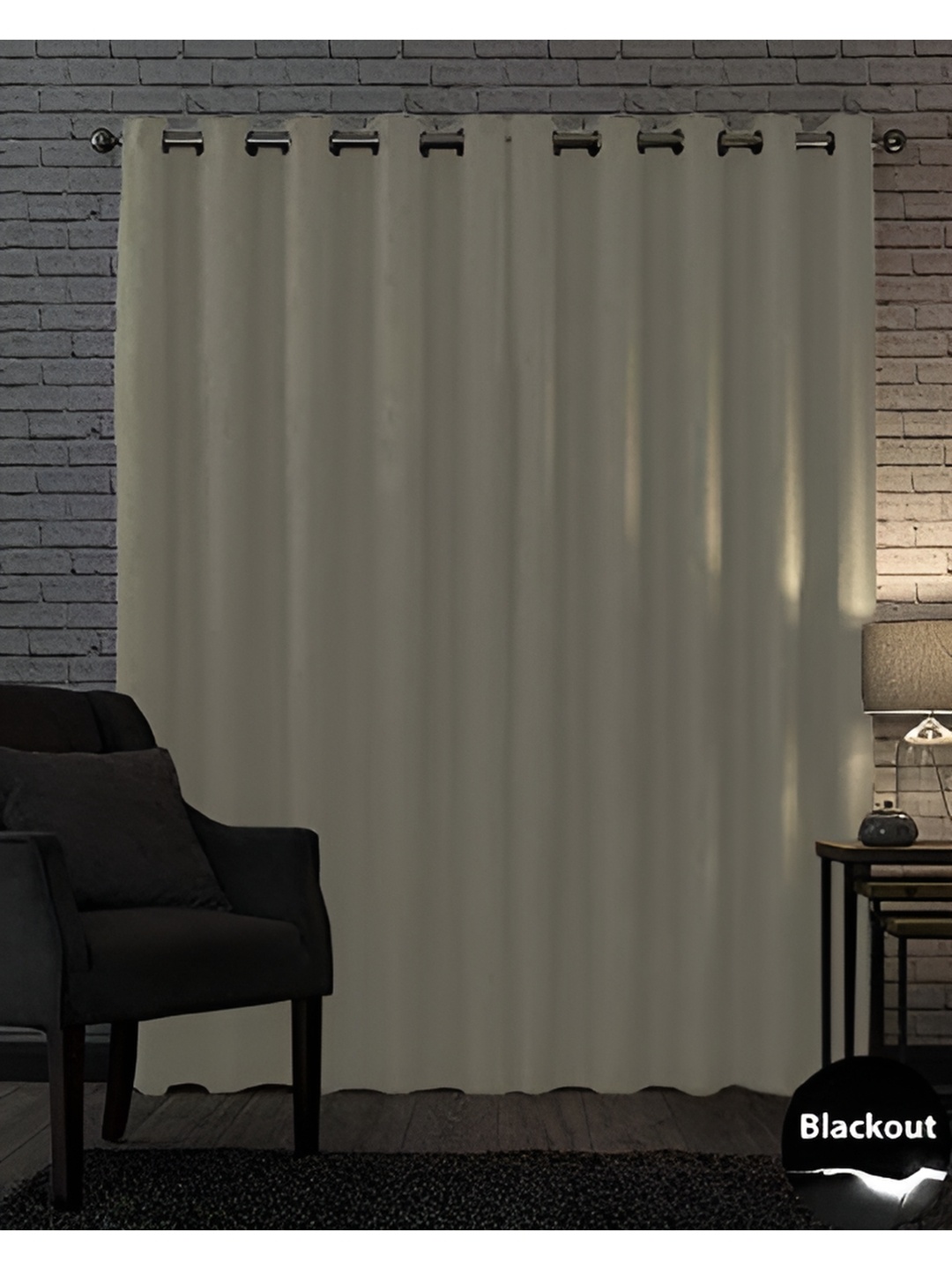 

Nefertiti Home Cream 2 Pieces Blackout Door Curtains