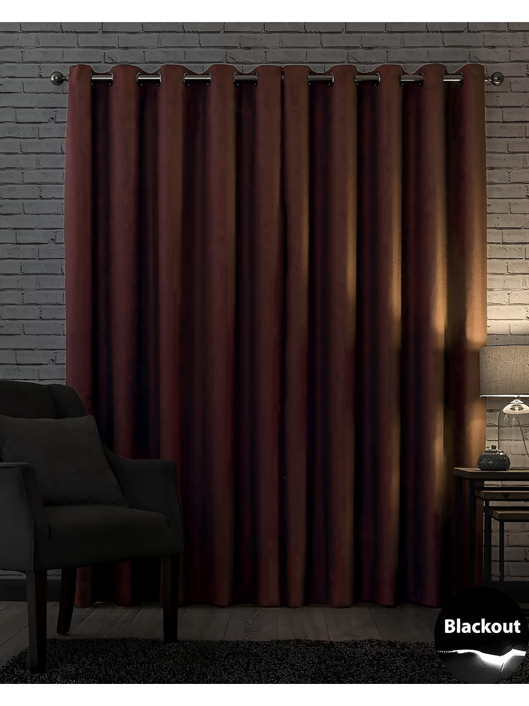 

Nefertiti Home Pink Floral Room Darkening Door Curtain