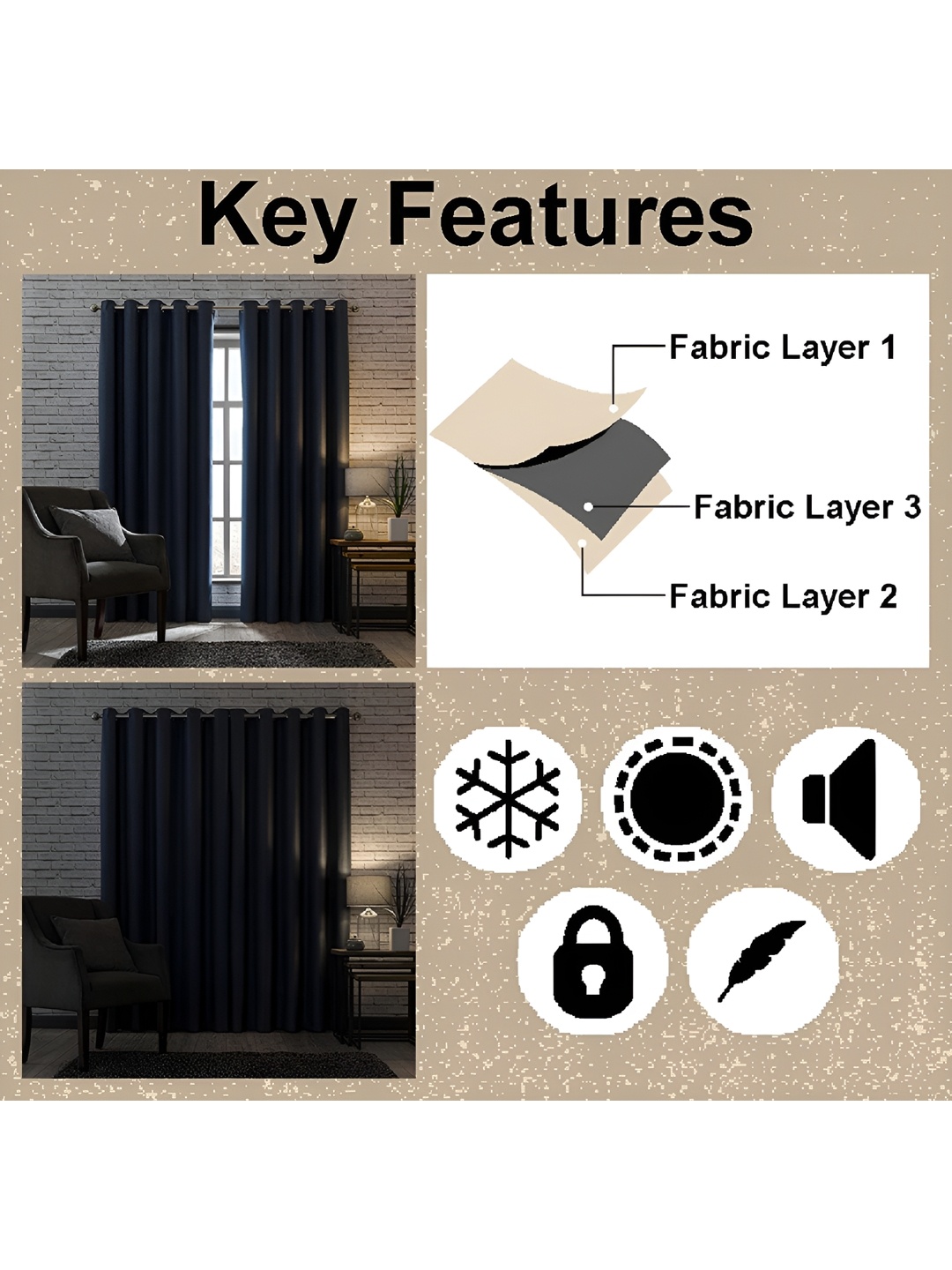 

Nefertiti Home Pink 2 Pieces Eyelet Room Darkening Door Curtain