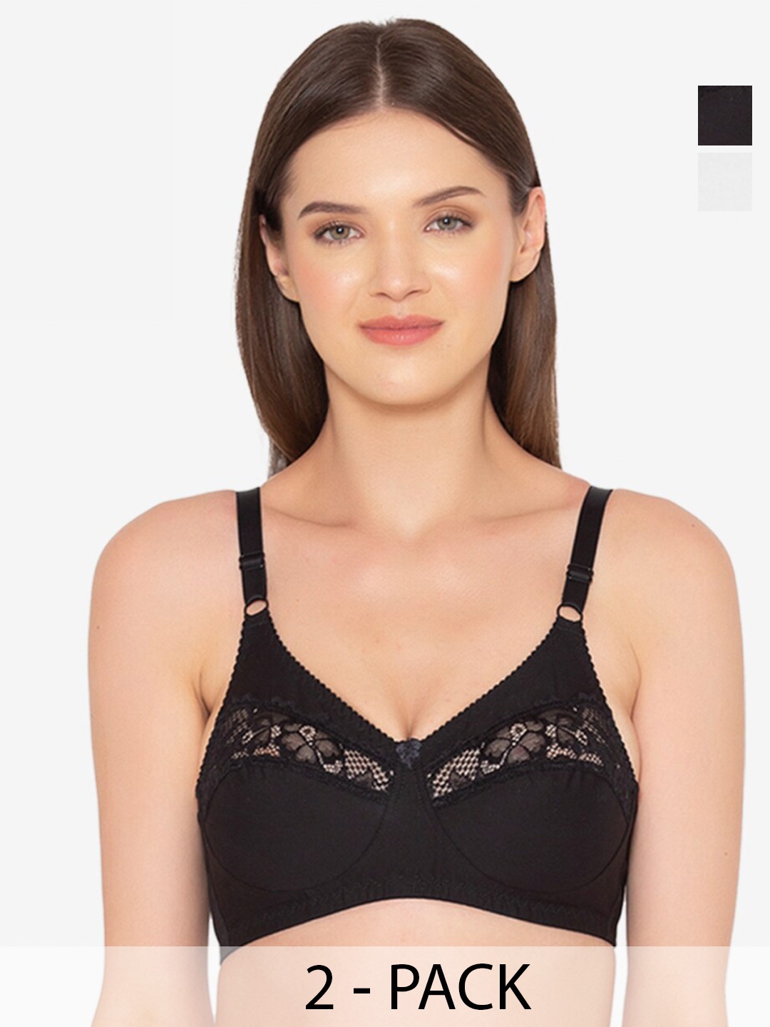 

GROVERSONS Paris Beauty Pack Of 2 Full Coverage Minimiser Bras With All Day Comfort, Grey