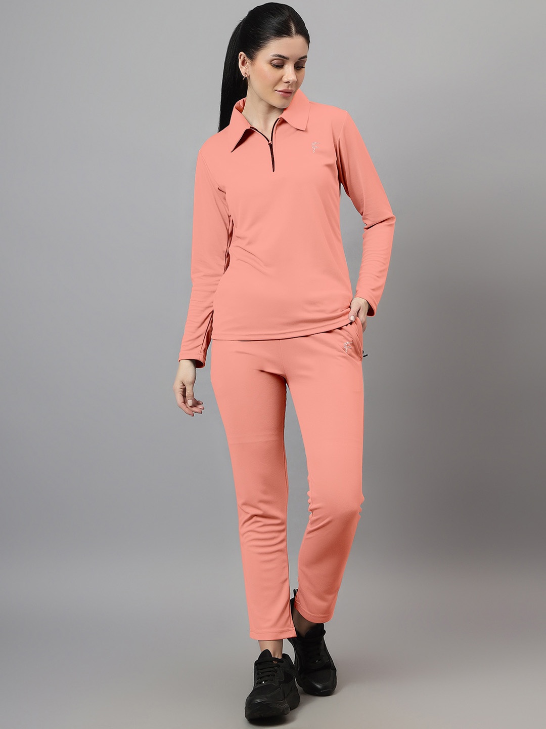 

DIAZ Polo Collar Long Sleeve Tracksuits, Peach